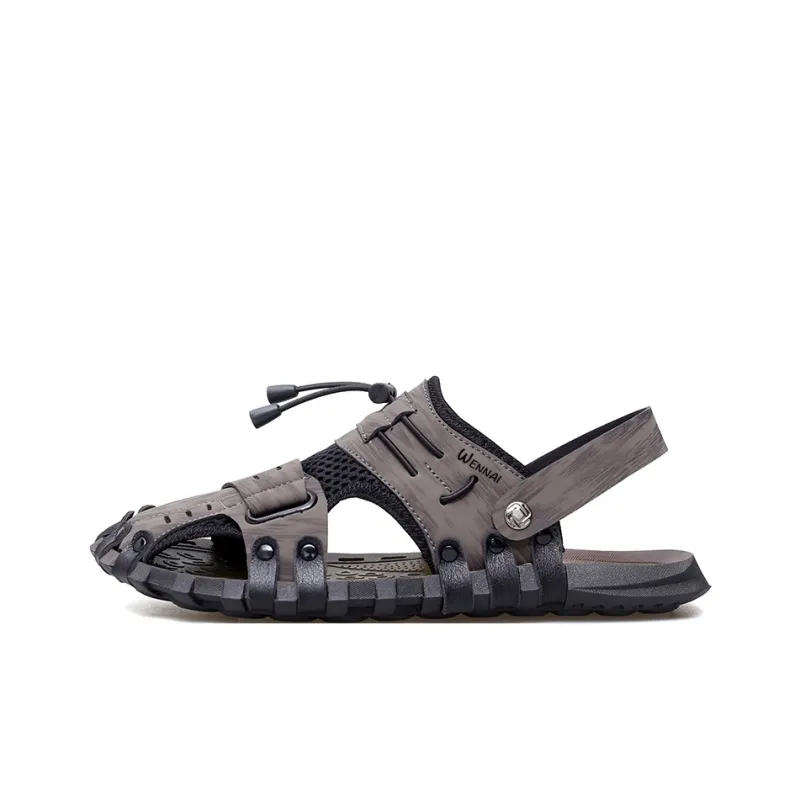 Wen Nai Beach Sandals Men's Khaki-0