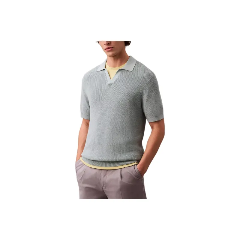 Calvin Klein Polo Shirts Men Slate-0