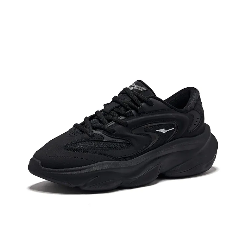 Erke Xiao You 2 Breathable And Resilient Low Top Casual Shoes Men's Jet Black-2