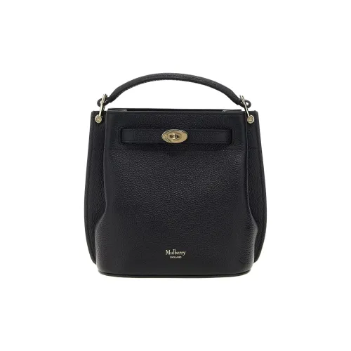 Mulberry Calfskin Bucket Bag Handbag Mini Women's Black