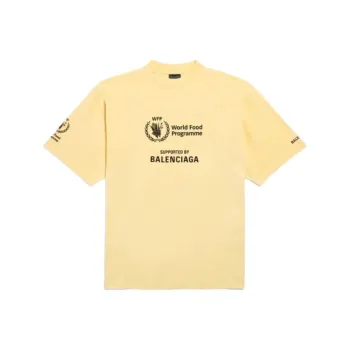 Balenciaga FW25 T Shirt Regular Fit Unisex Light Yellow