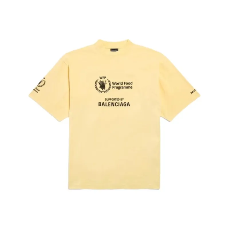 Balenciaga FW25 T Shirt Regular Fit Unisex Light Yellow-0