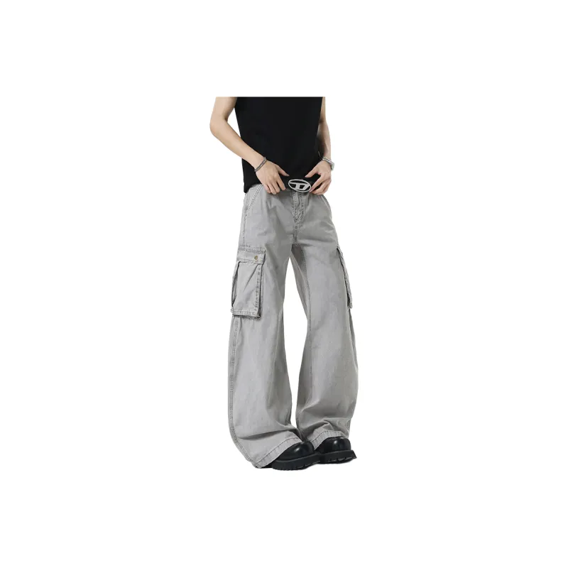 TELENT Cargo Pants Unisex Light Gray-0