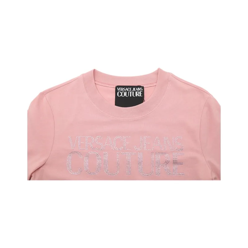 VERSACE JEANS COUTURE SS25 Short Sleeved Dress Women's Light Pink-3