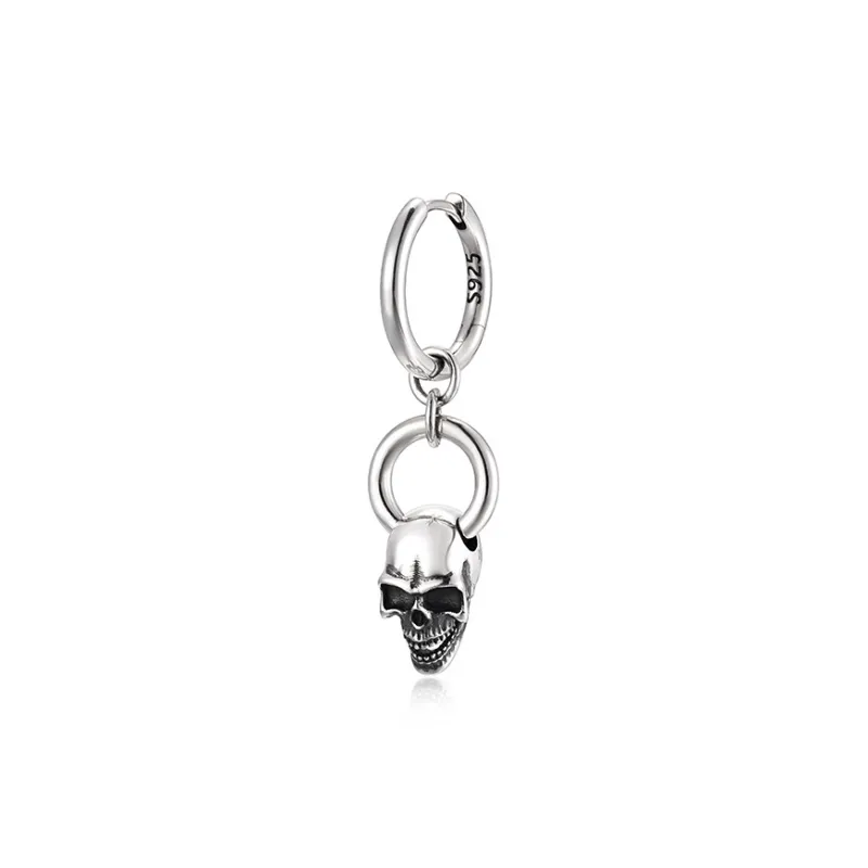 IDEAGEMER 925 Sterling Silver Earrings Men's-5