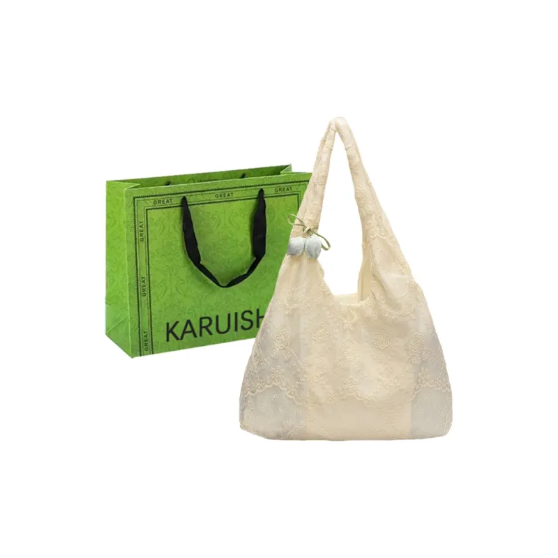 KARUISHA Nylon Fabric Shoulder Bag Women's Pink/Purple/Blue-8