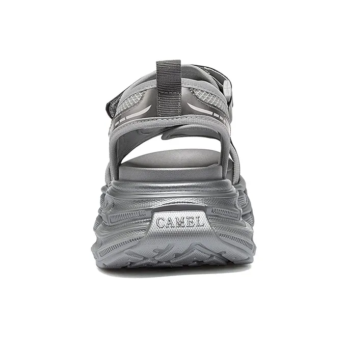 CAMEL Beach Sandals Women's Silver, Black, Beige-3