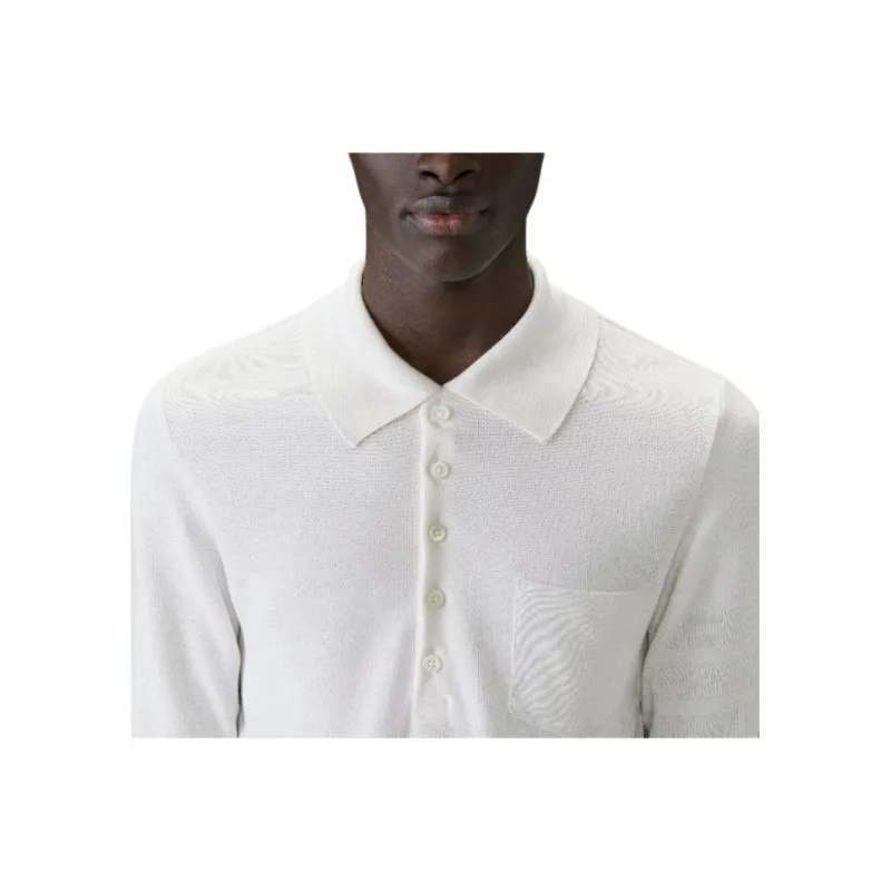 THOM BROWNE 4 Bar Silk Polo Shirt-4