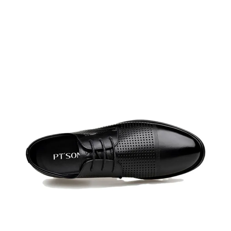 PT'SON Dress Shoes Men Low Top Black-2