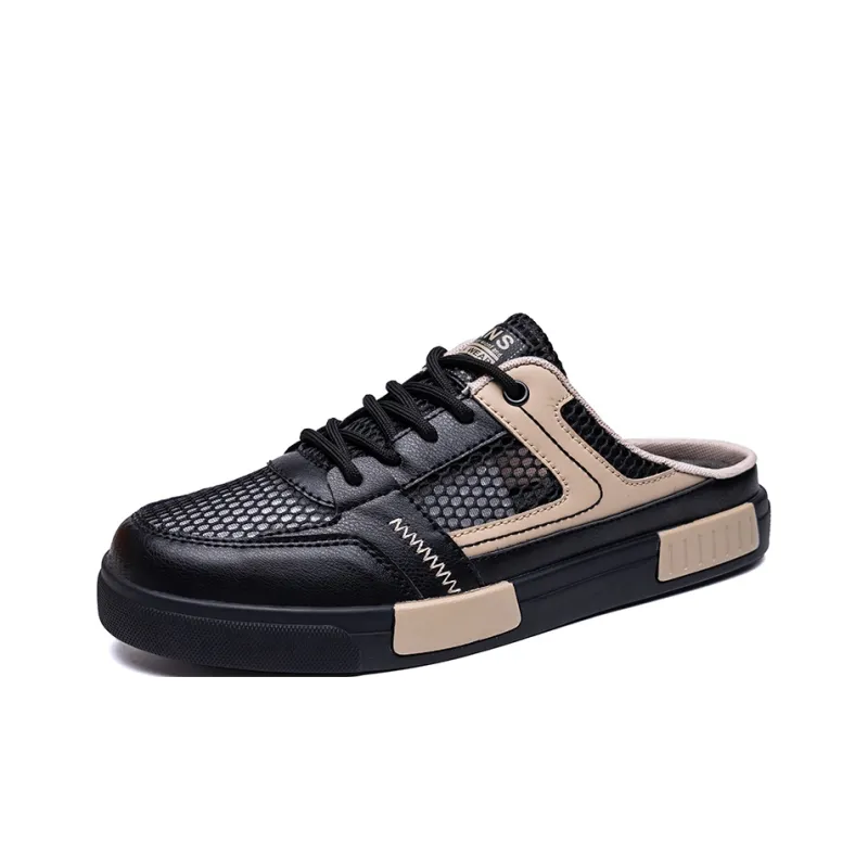 AiJP Rubber Sole Abrasion Resistant Slip Resistant Quick Dry Closed Toe Slippers Men's-11