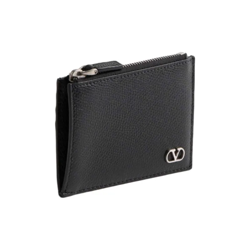 Valentino VLogo Signature Calfskin Wallet Men's Black-1