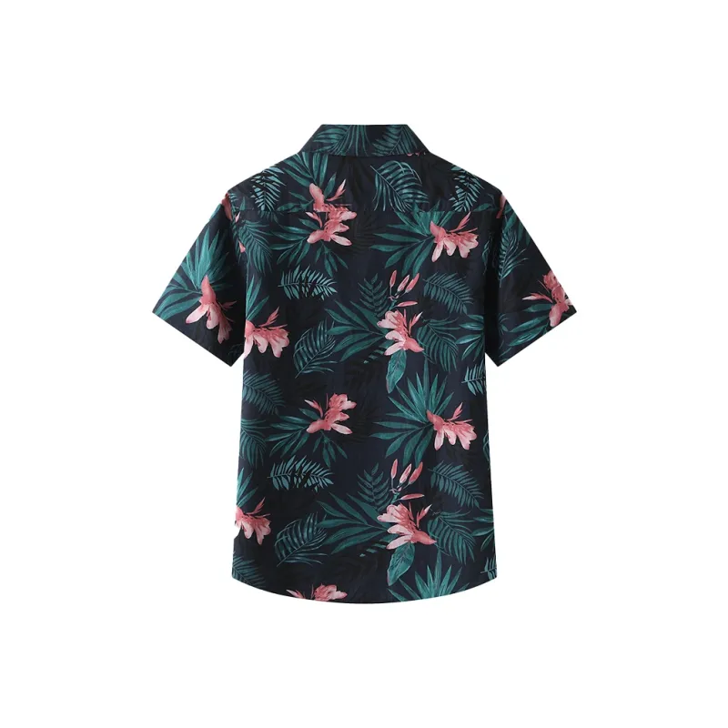 ARTSDON Shirts Men Navy Blue Pattern-1