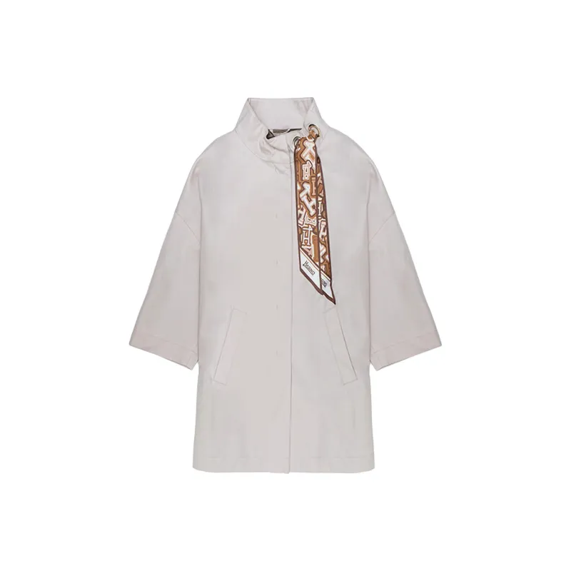 HERNO Trench Coat Women's White-0