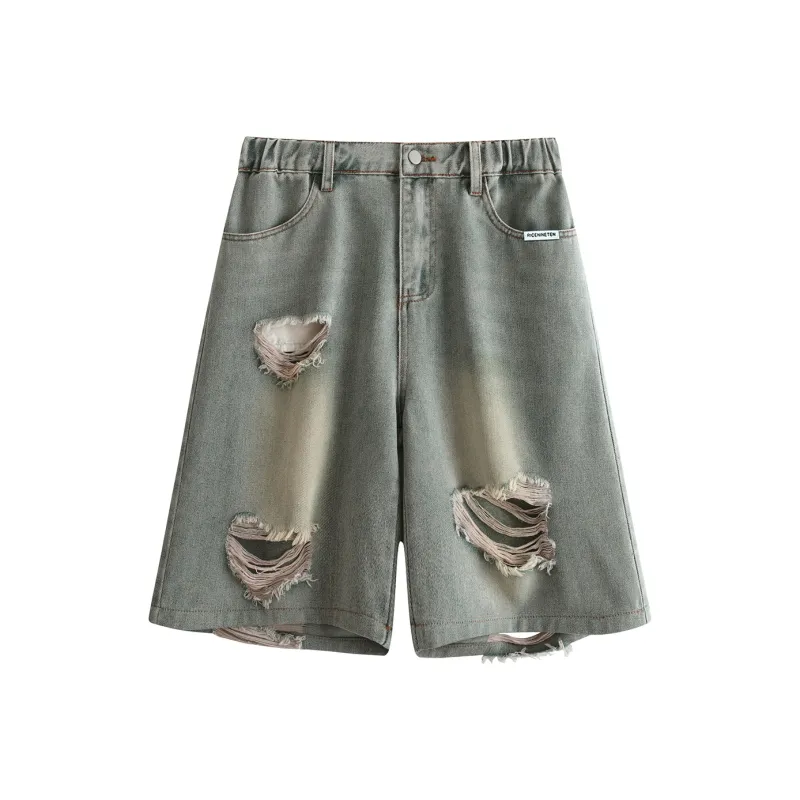 RICE NINE TEN Denim Shorts Unisex-6