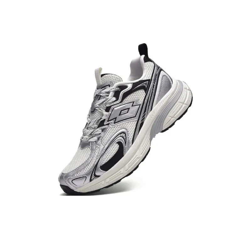 LOTTO Coverage Rebound Abrasion Resistant Breathable Slip Resistant Low Top Casual Shoes Men's Silver Gray-2