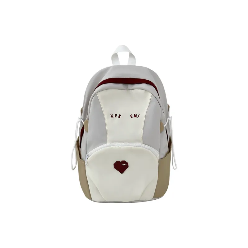 Wolfhorse Nylon Backpack Unisex Pink/Blue/Khaki-5