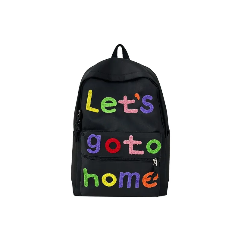 Kewuku Nylon Backpack Unisex Ecru/Black/Green/Yellow/Blue-4