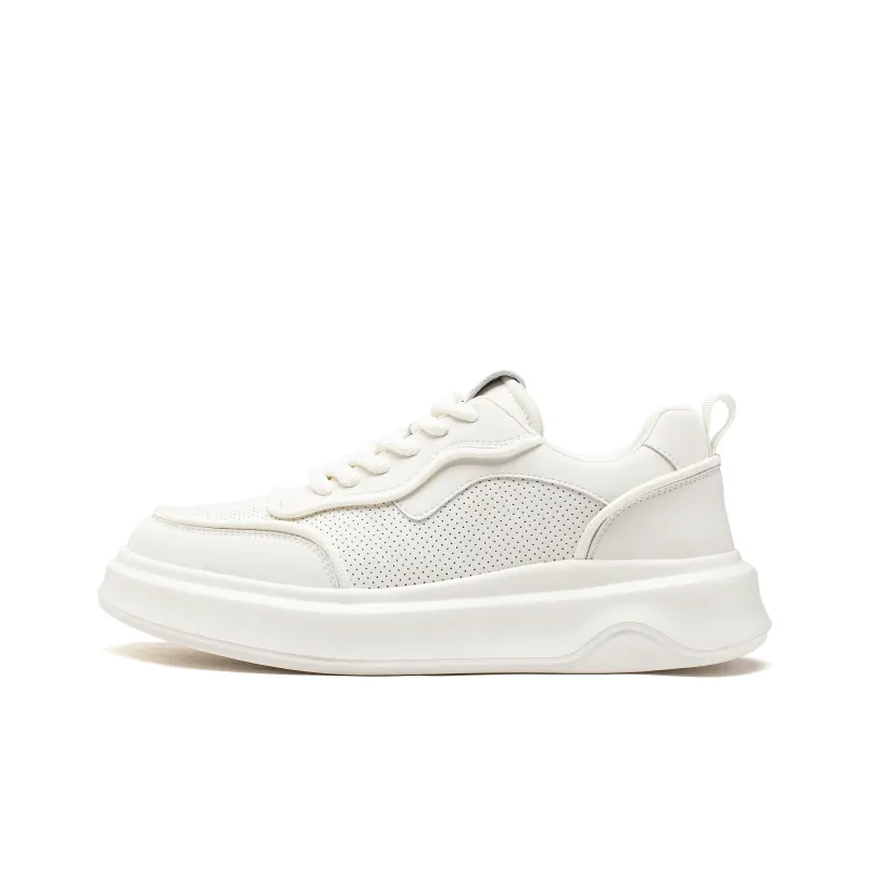 JOSINY Skateboard Shoes Men Low Top White-0