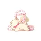 Puppy White Polka Dot Cloth Claw Clip