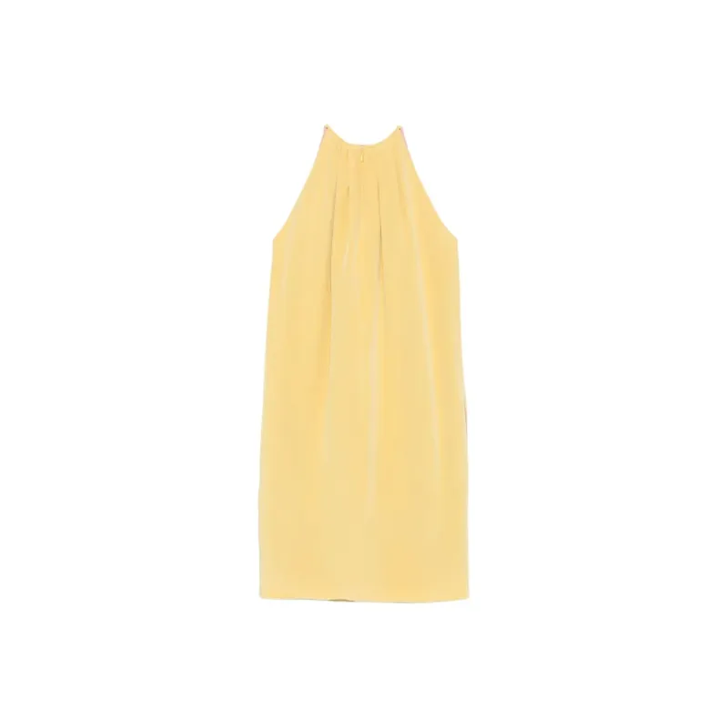 CELINE Sleeveless Dress Women's Yellow-0