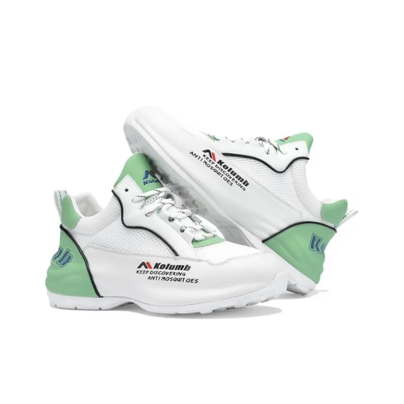 Kolumb Abrasion Resistant, Breathable, Lightweight Low Top Casual Shoes Women's White Light Green-3