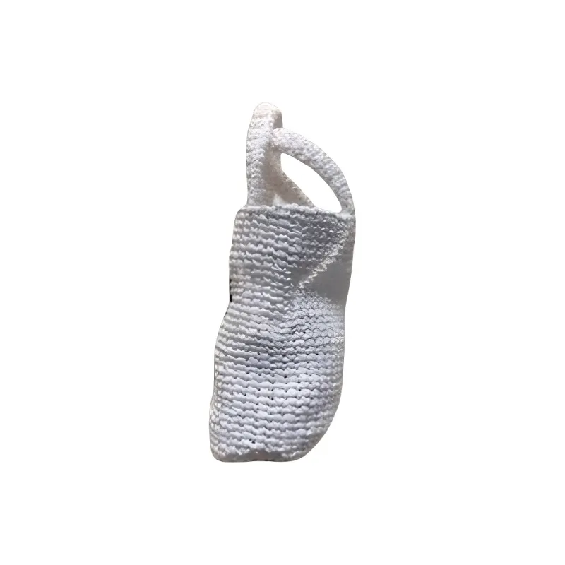 PRADA Crochet Tote Bag, Shopping Bag, Handbag Trumpets Women's White-4
