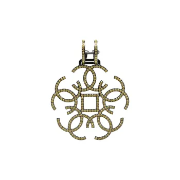 CHANEL 2017 Brass Cc Crystal Single Clip On Earring Costume Earrings