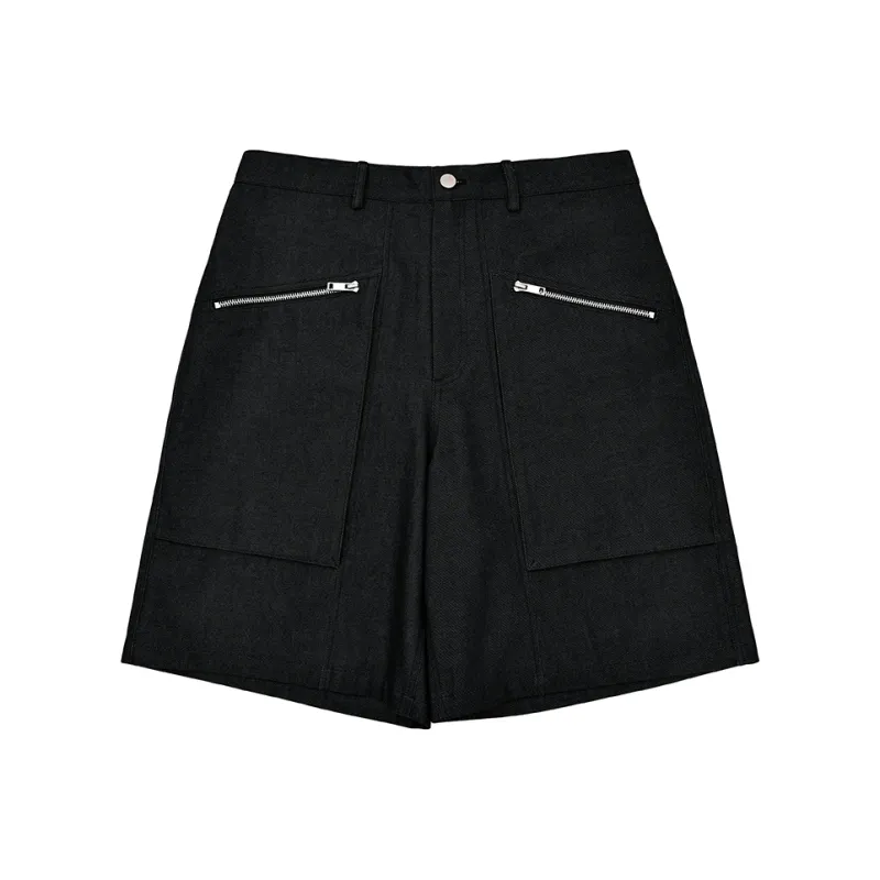 SINBOS Casual Shorts Men Tide Night Black-0
