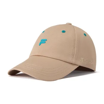FILA FUSION Cotton Baseball Caps Unisex Bear Brown