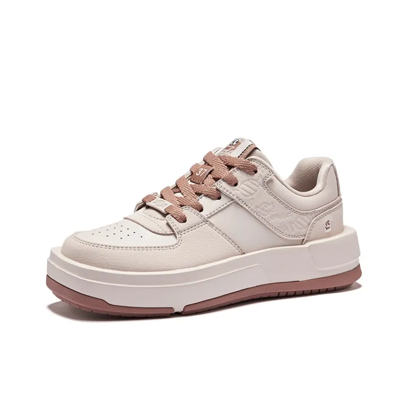 Erke Abrasion Resistant Height Increasing Low Top Skateboard Shoes Women's Painted Gray-2