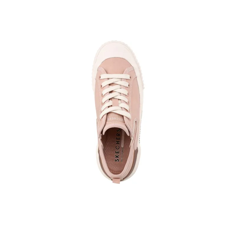 Skechers New Moon Low Top Canvas Shoes Women's Pink-3