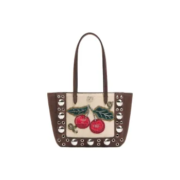 Valentino Suede Tote Bag, Shopping Bag, Handbag, Shoulder Bag Mini Women's Brown & Multicolor