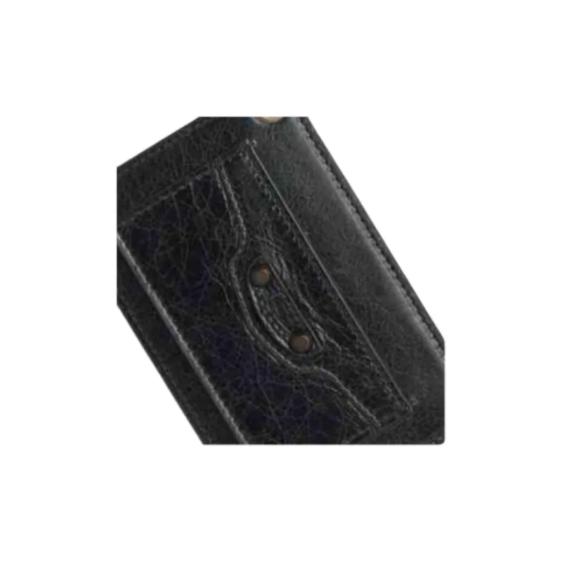 Balenciaga Sheepskin Card Holder Regular Women's Black-3