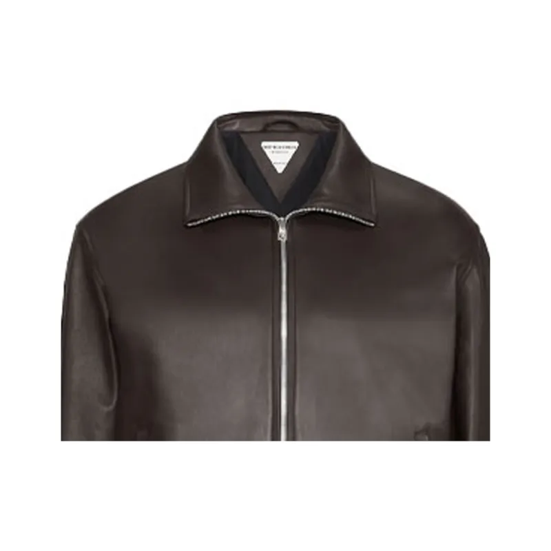 Bottega Veneta SS21 Leather Jacket Men's Gray-4
