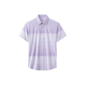 ARTSDON Shirts Men Light Purple Gradient