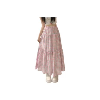 GOSO Casual Long Skirts Women's Pink
