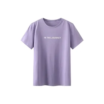 ARTSDON T Shirts Men Light Purple Pattern