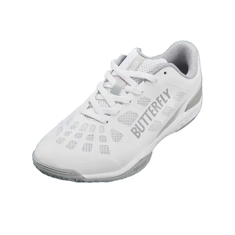 Butterfly Slip Resistant And Abrasion Resistant Functionality Low Top Table Tennis Shoes Unisex White-2