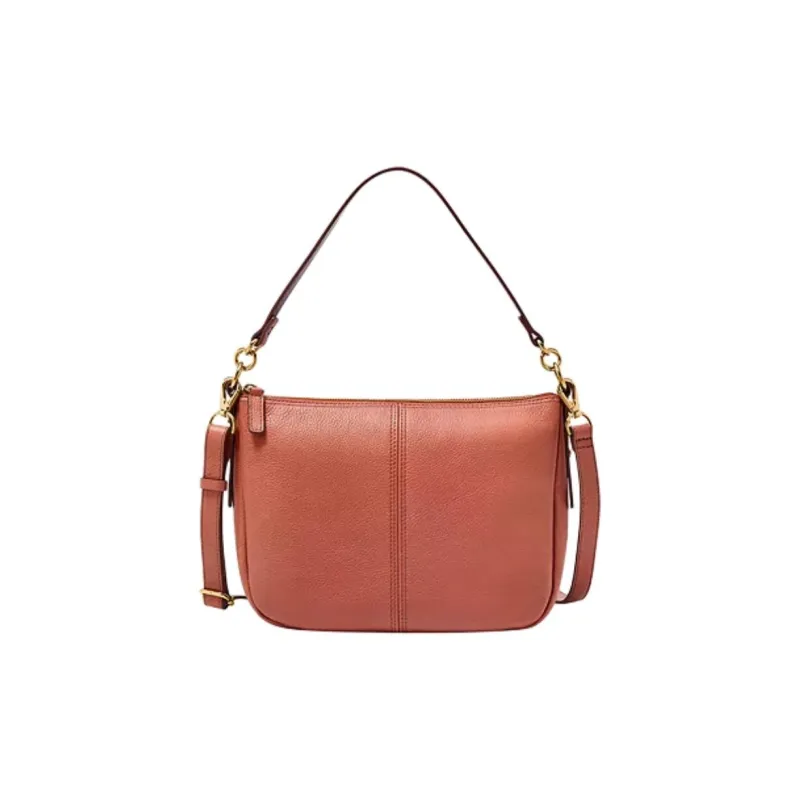 FOSSIL Leather Crossbody Handbag Women's Pink-0