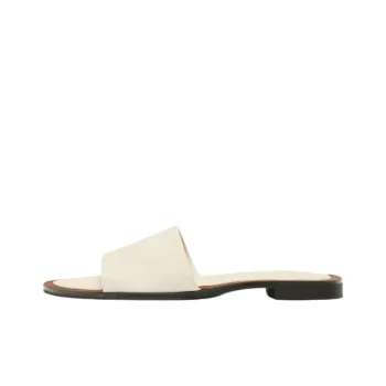 ZARA PU Polyurethane Abrasion Resistant Slide Slippers Women's White