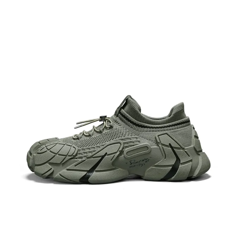 DEERWAY Cushioning, Slip Resistant, Lightweight Low Top Casual Shoes Men's Army Green-0
