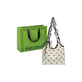 KARUISHA Nylon Fabric Shoulder Bag Women's White