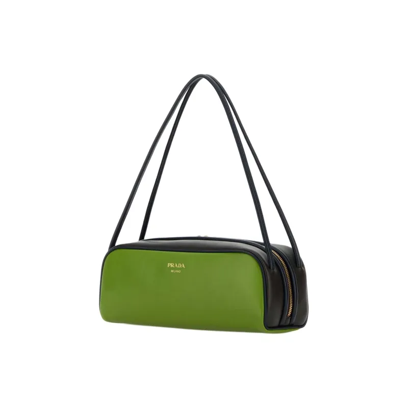 PRADA Calfskin Shoulder Bag Women's Green-1