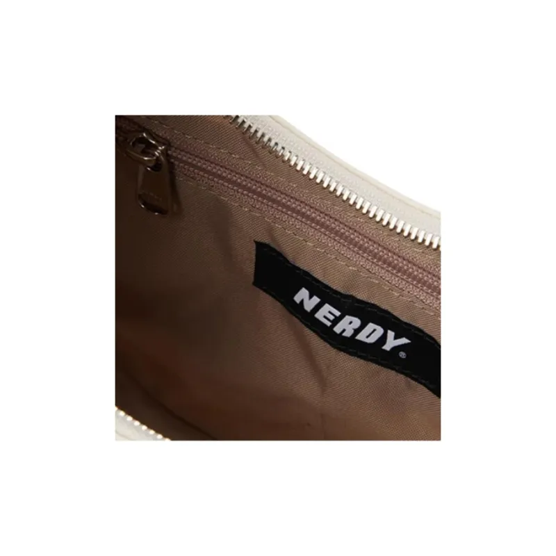 NERDY Nylon Crescent Bag Shoulder Bag Women's Black/Cream-5