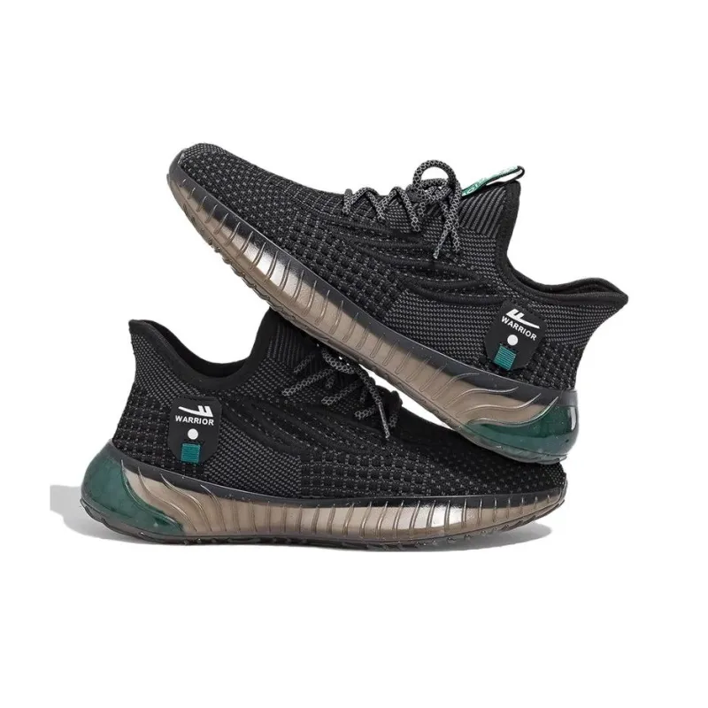 Warrior Abrasion Resistant Breathable Low Top Casual Shoes Men's Black Green-2