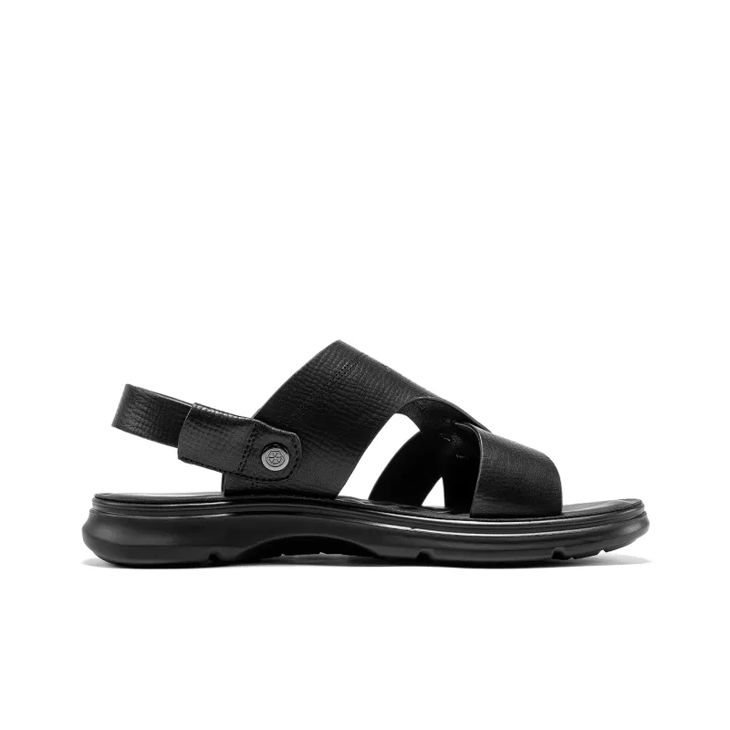 Dance With Wolves Beach Sandals Men's Black-1