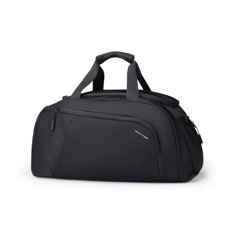 MARK RYDEN Nylon With Oxford Gym Bag Unisex Elegant Black/Navy Blue-0