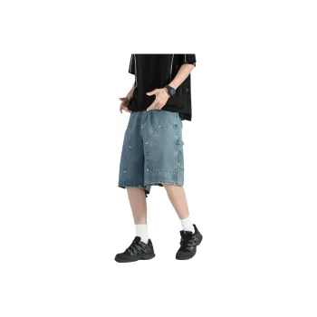 OPMO Denim Shorts Unisex Blue