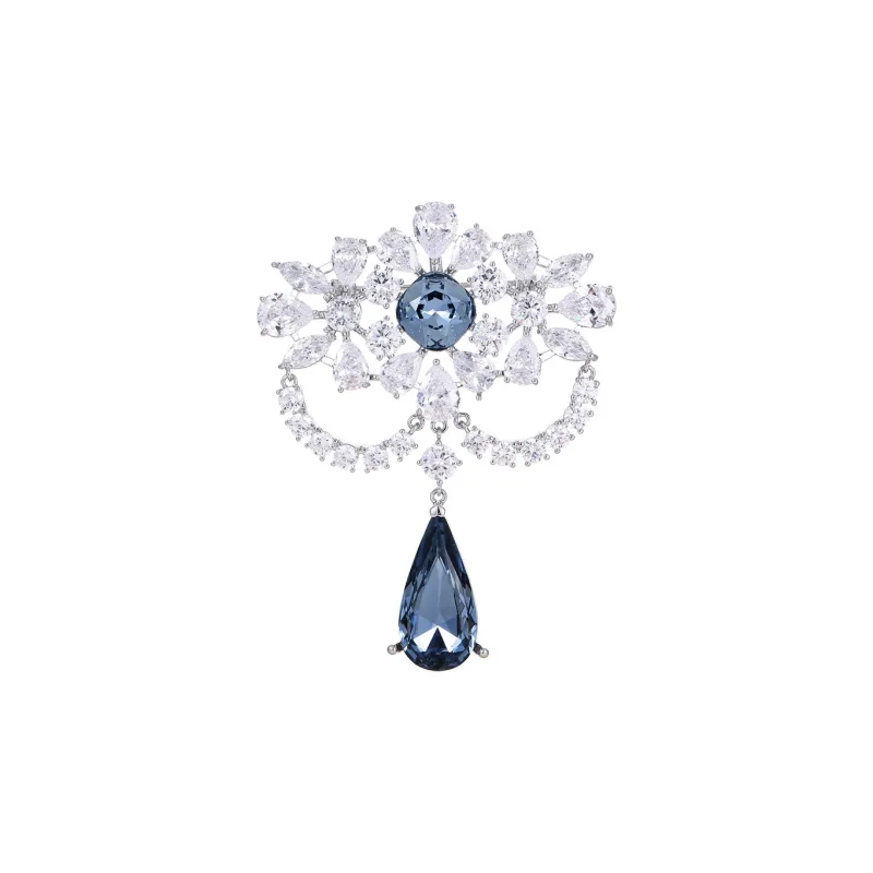 VIOLET Synthetic Cubic Zirconia Brooches Women's-0