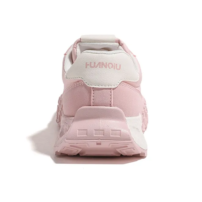 HUANQIU Abrasion Resistant Lightweight Rebound Low Top Casual Shoes Women's Pink-3